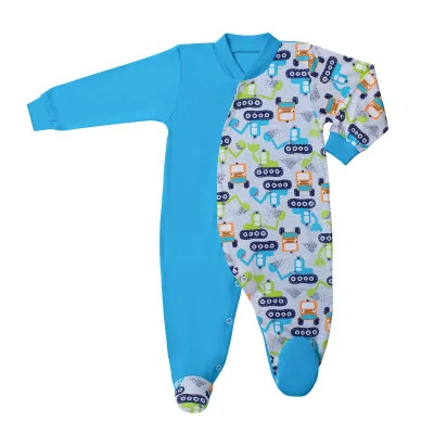 Kojenecký overal Bagr tyrkysový ve vel. 74, 80 a 86  od českého výrobce dětského oblečení ESITO.