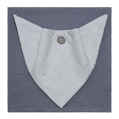 Mušelínové pleny Hvězdička šedá - šedá vyrobené z mimořádně jemné 100% bavlny. Od českého výrobce ESITO.