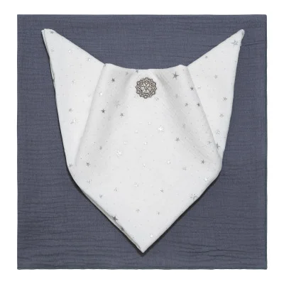 Mušelínové pleny Hvězdička šedá - bílá vyrobené z mimořádně jemné 100% bavlny. Od českého výrobce ESITO.