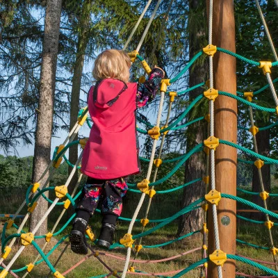 Sportovně elegantní dívčí softshellový kabát Motýl ve vel. 86 až 146. Originální český handmade od ESITO.