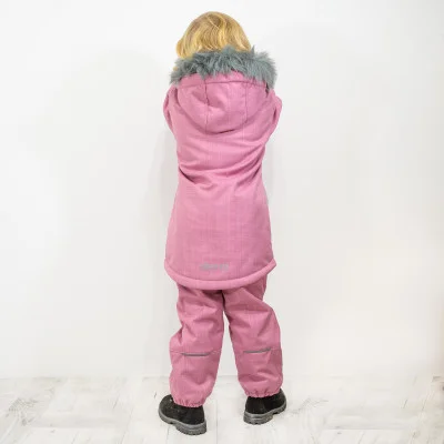 Dívčí zimní softshellový kabát s beránkem Antique pink ve velikostech 86 až 146. Poctivé české dětské oblečení od ESITO.