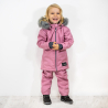 Dívčí zimní softshellový kabát s beránkem Antique pink
