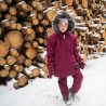 Dívčí zimní softshellový kabát s beránkem Fuchsie