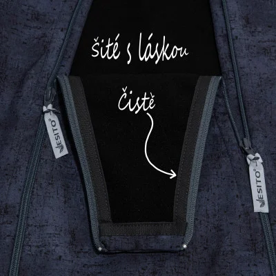 Rostoucí softshellová kombinéza s fleecem Dinoušek. Handmade od českého výrobce dětského oblečení ESITO.