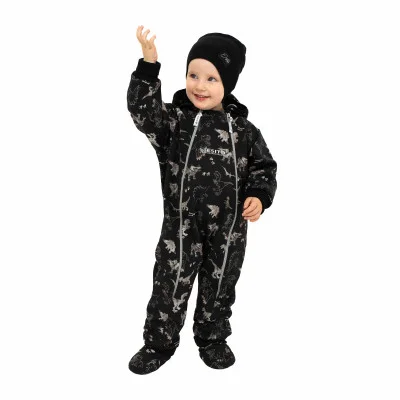 Rostoucí softshellová kombinéza s fleecem Dinoušek. Handmade od českého výrobce dětského oblečení ESITO.