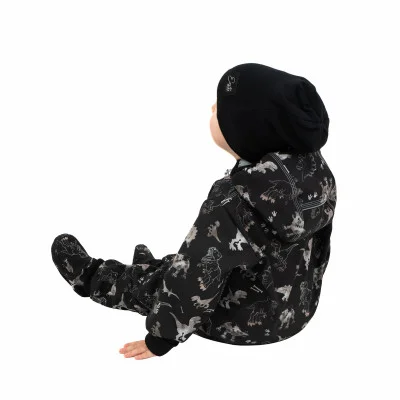 Rostoucí softshellová kombinéza s fleecem Dinoušek. Handmade od českého výrobce dětského oblečení ESITO.