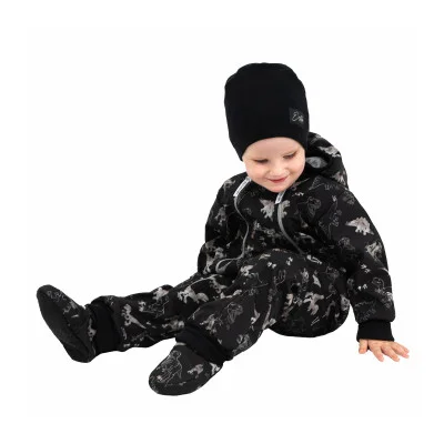 Rostoucí softshellová kombinéza s fleecem Dinoušek. Handmade od českého výrobce dětského oblečení ESITO.