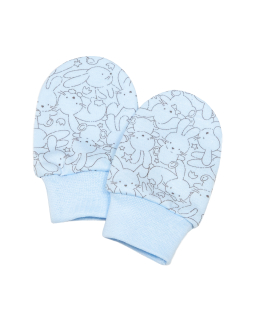 Bavlněné rukavičky pro miminko Zája Soft blue. Rukavičky pro novorozence od českého výrobce oblečení pro miminka ESITO.