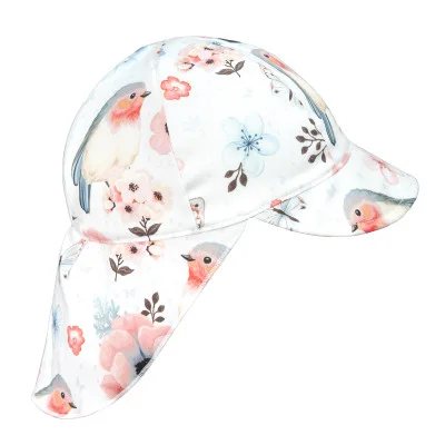 Dětská kšiltovka s krytím krku Ptáček. České handmade oblečení pro děti od ESITO.