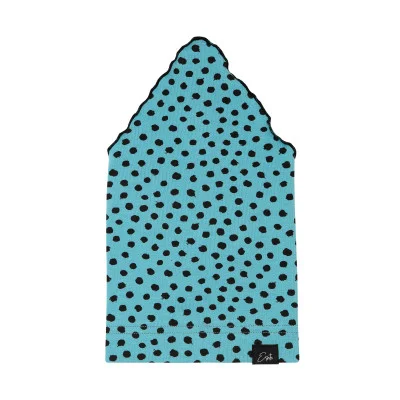 Dětský šátek na hlavu Black spot on turquoise. Dívčí šátek na hlavu od českého výrobce ESITO.
