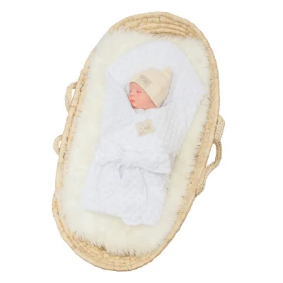 Letní zavinovačka pro miminko Minky White 75 x 75 cm. Rychlozavinovačka na léto od českého výrobce ESITO.