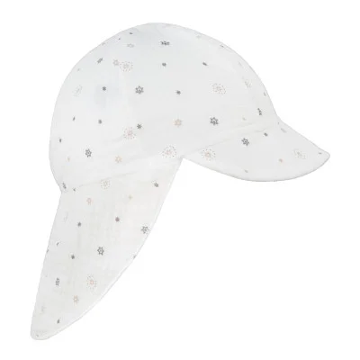 Dětská kšiltovka s krytím krku mušelín Hvězdička. České dětské oblečení od ESITO.