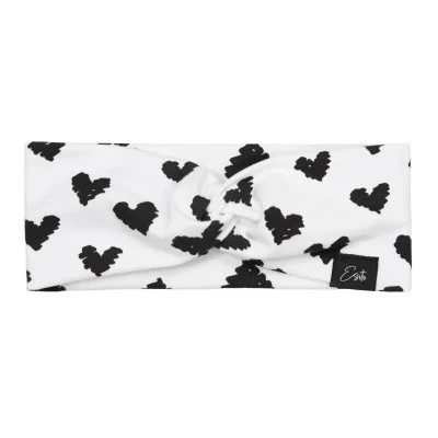 Dívčí čelenka do vlasů Black heart. Čěské dětské oblečení od ESITO.