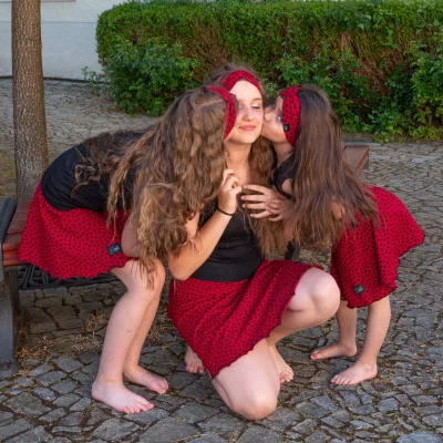 Dívčí kolová sukně Black Spot Ruby red. České dětské oblečení od ESITO.