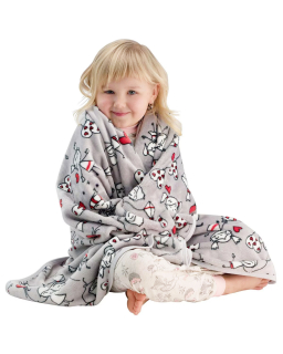 Dětská deka jednoduchá Kids pro holku, barva šedá, český výrobek od ESITO.