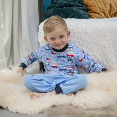 Chlapecké dětské pyžamo Auto Blue od českého výrobce dětského oblečení ESITO. Velikost 86 až 128.