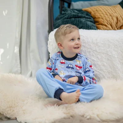 Chlapecké dětské pyžamo Auto Blue od českého výrobce dětského oblečení ESITO. Velikost 86 až 128.