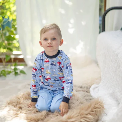 Chlapecké dětské pyžamo Auto Blue od českého výrobce dětského oblečení ESITO. Velikost 86 až 128.