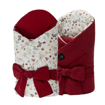 Mušelínová zavinovačka pro miminko Louka 85 x 85 cm. Rychlozavinovačka od českého výrobce ESITO.