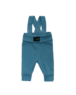 Rostoucí žebrované kalhoty s laclem Denim blue od českého výrobce dětského oblečení Esito.