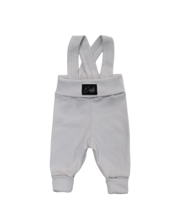 Rostoucí žebrované kalhoty s laclem Dove grey od českého výrobce dětského oblečení Esito.