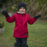 Dětská zimní softshellová bunda s beránkem Red