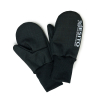 Zimní palcové rukavice softshell s beránkem Black