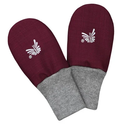 Zimní bezpalcové rukavice softshell fuchsie s beránkem vel. 74 - 80