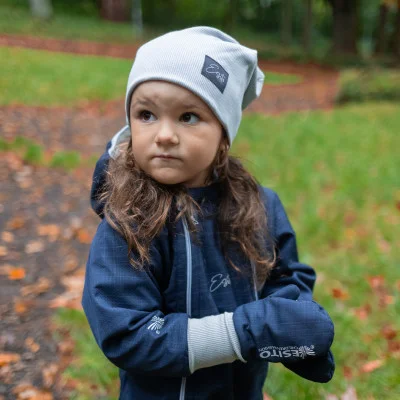 Rostoucí zimní softshellová kombinéza Lamb Navy Blue od českého výrobce dětského oblečení Esito.