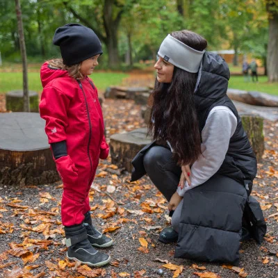 Rostoucí zimní softshellová kombinéza Lamb Red od českého výrobce dětského oblečení Esito.