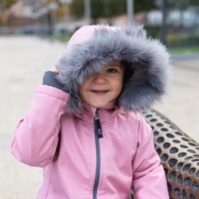 Dívčí zimní softshellový kabát s beránkem Antique pink ve velikostech 86 až 146. Poctivé české dětské oblečení od ESITO.