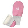 Zimní bezpalcové rukavice softshell s beránkem Antique pink
