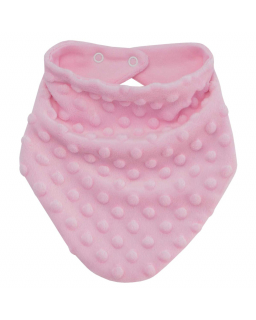 Šátek na krk Minky podšitý bavlnou Pink