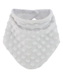 Šátek na krk Minky podšitý bavlnou White