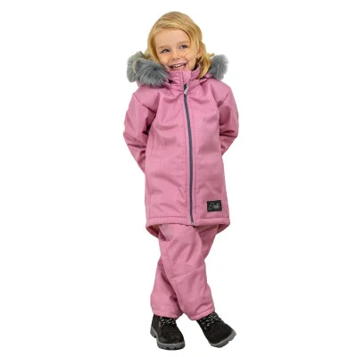 Dívčí zimní softshellový kabát s beránkem Antique pink ve velikostech 86 až 146. Poctivé české dětské oblečení od ESITO.