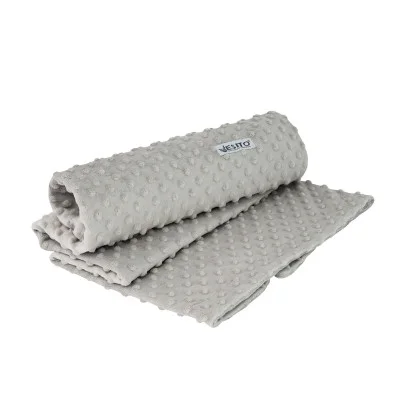 ESITO Dětská deka dvojitá MINKY jednobarevná stříbrná