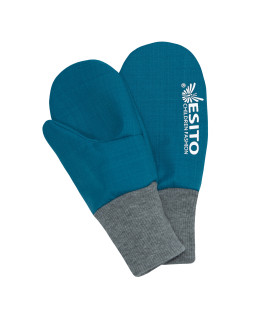 Zimní palcové rukavice softshell s beránkem Petrol od českého výrobce dětského oblečení ESITO.