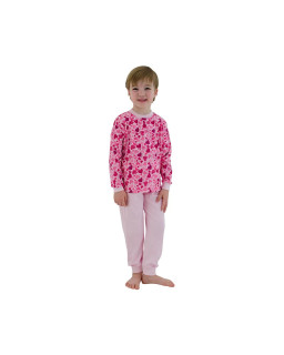 Dívčí pyžamo Srdíčka malinová