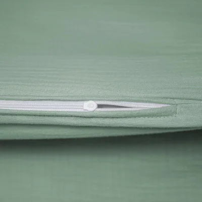 Luxusní dětské povlečení mušelín Olive náhled na zip od českého výrobce Esito.