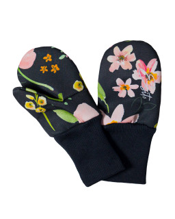 Palcové rukavice softshell Spring flowers od českého výrobce dětského oblečení Esito.