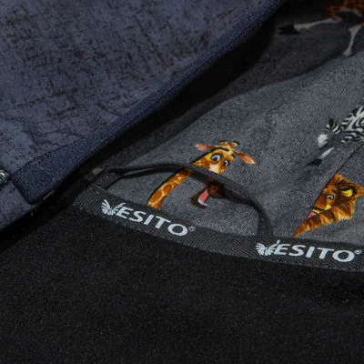 Rostoucí softshellová kombinéza s fleecem Dinoušek. Handmade od českého výrobce dětského oblečení ESITO.