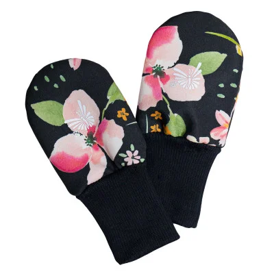 Rukavice softshell bezpalcové Spring flowers od českého výrobce dětského oblečení Esito.