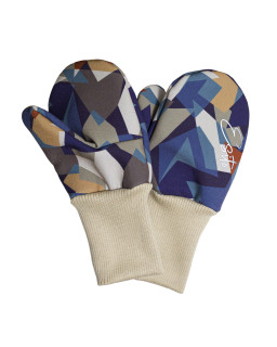 Palcové rukavice softshell Geometrics od českého výrobce dětského oblečení Esito.