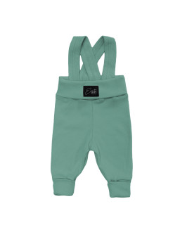 Rostoucí žebrované kalhoty s laclem Sea green od českého výrobce dětského oblečení Esito.