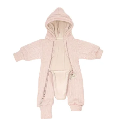 Kombinéza pro miminko rostoucí svetrová Powder pink  od českého výrobce dětského oblečení Esito.