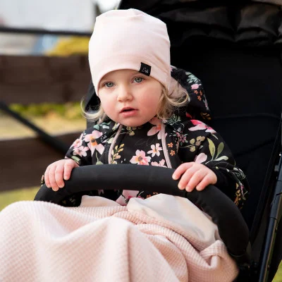 Rostoucí softshellová kombinéza s fleecem Spring flowers. Handmade live foto od českého výrobce dětského oblečení ESITO.