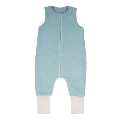 Mušelínový spací pytel s nohavicemi Blue od českého výrobce dětského oblečení Esito.