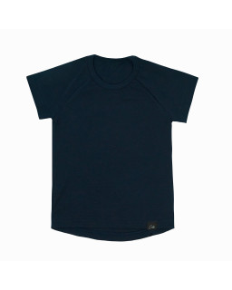 Žebrované tričko s krátkým rukávem Tomi Navy blue