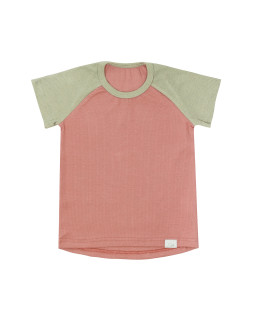 Žebrované tričko s krátkým rukávem Tomi Coral / Grey od českého výrobce Esito.