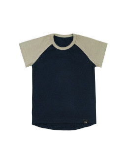 Žebrované tričko s krátkým rukávem Tomi Navy blue/Grey od českého výrobce Esito.